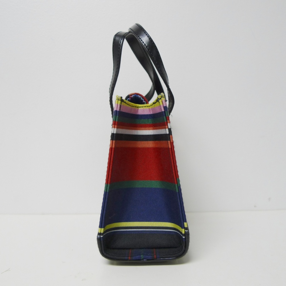 Multi-Color Stripe Double Handle Mini Bag - image 3